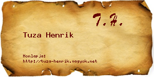 Tuza Henrik névjegykártya